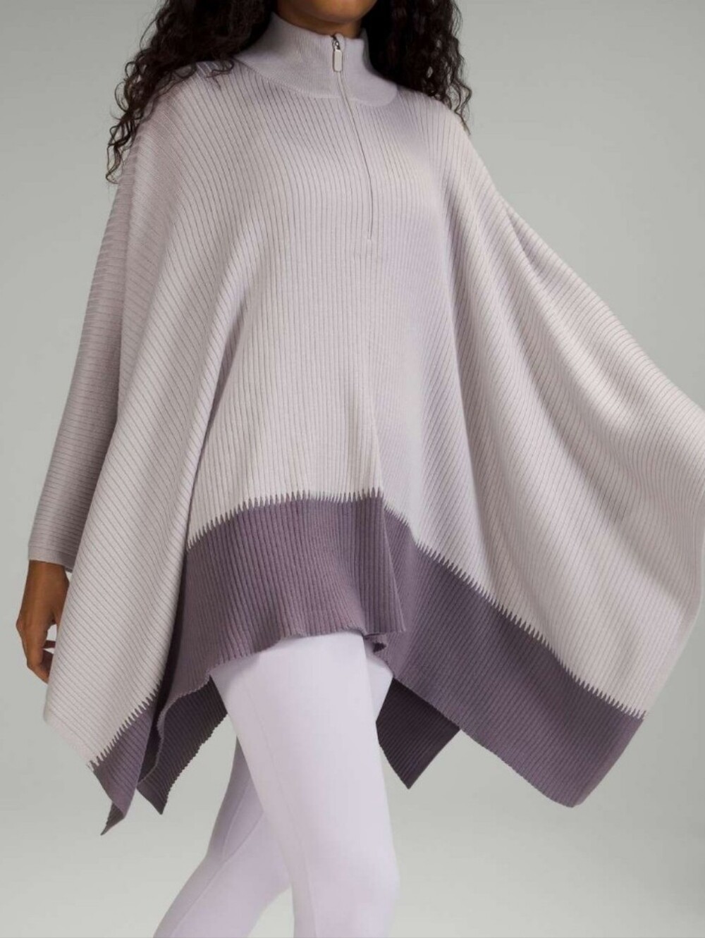 Lululemon On The Go Poncho Merino Wool Stretch Chrome / Dusky Lavender